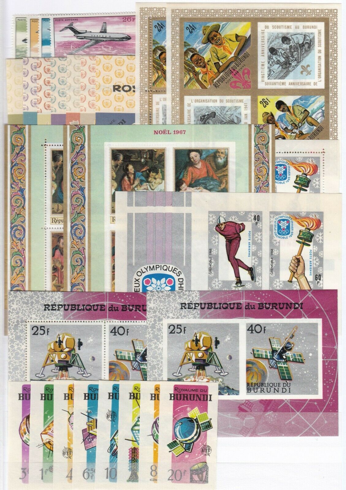 DE9323/ BURUNDI – 1966 / 1968 MINT MNH MODERN COLLECTION – CV 470 $ - Fresh Stock Dated December 2025