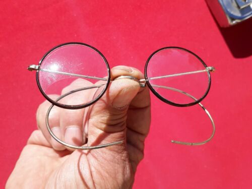 Antique G.F.  SHUR ON Wire Frame Round EYE Glasses GF SHUR ON - Fresh Stock Dated February 2026