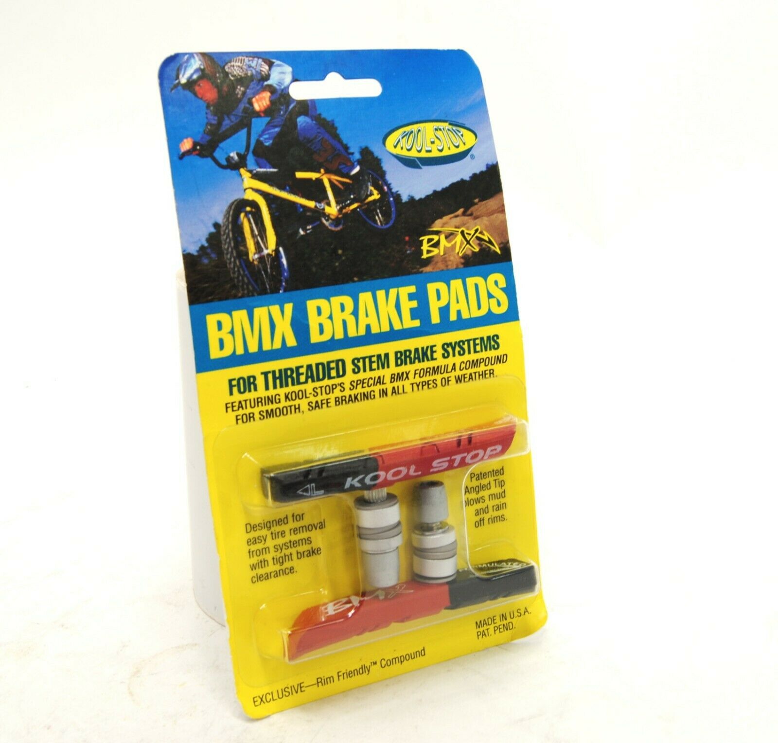 Kool Stop bicycle bike BMX THREADED brake pads for V-brake DUAL COMPOUND (PAIR) - Fresh Stock Dated February 2026