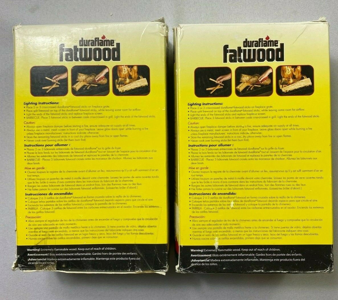 Duraflame Fatwood Wood Starters 86.4 cu in Lot of 2 READ! NEW BJ - Fresh Stock Dated December 2025