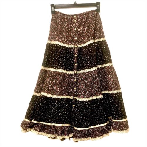 VTG Jessica's Mc Clintock Gunnies Gunne Sax Floral Lace Prairie Skirt Sz 5 NWOT - Fresh Stock Dated February 2026