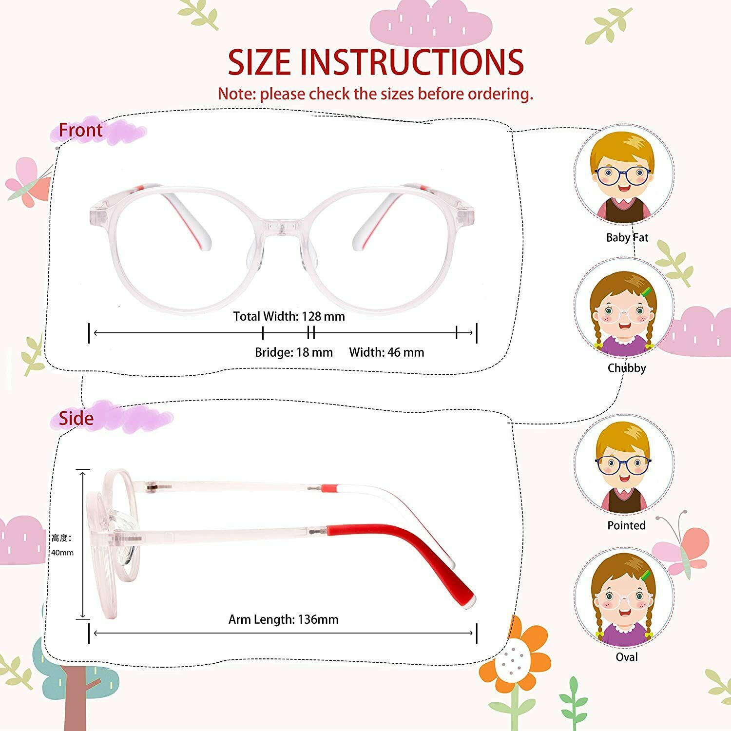 Yasee Blue Light Glasses for Kids Kids Blue Light Blocking UV Ray Pink NEW - Fresh Stock Dated February 2026