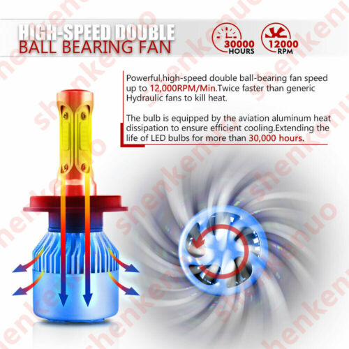 H4 LED Motorcycle Headlight Bulb Hi/Lo Fog Light Lamp For Yamaha Kawasaki Ducati - Fresh Stock Dated February 2026