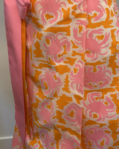 Vintage 1960s Vested Gentress Maxi Wrap Skirt Vivid Pink Crab Novelty Size 6 - Fresh Stock Dated December 2025