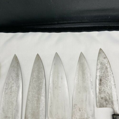 Damaged Lot of Five Japanese Chef's Kitchen Knives Deba From Japan SS747 - Fresh Stock Dated December 2025