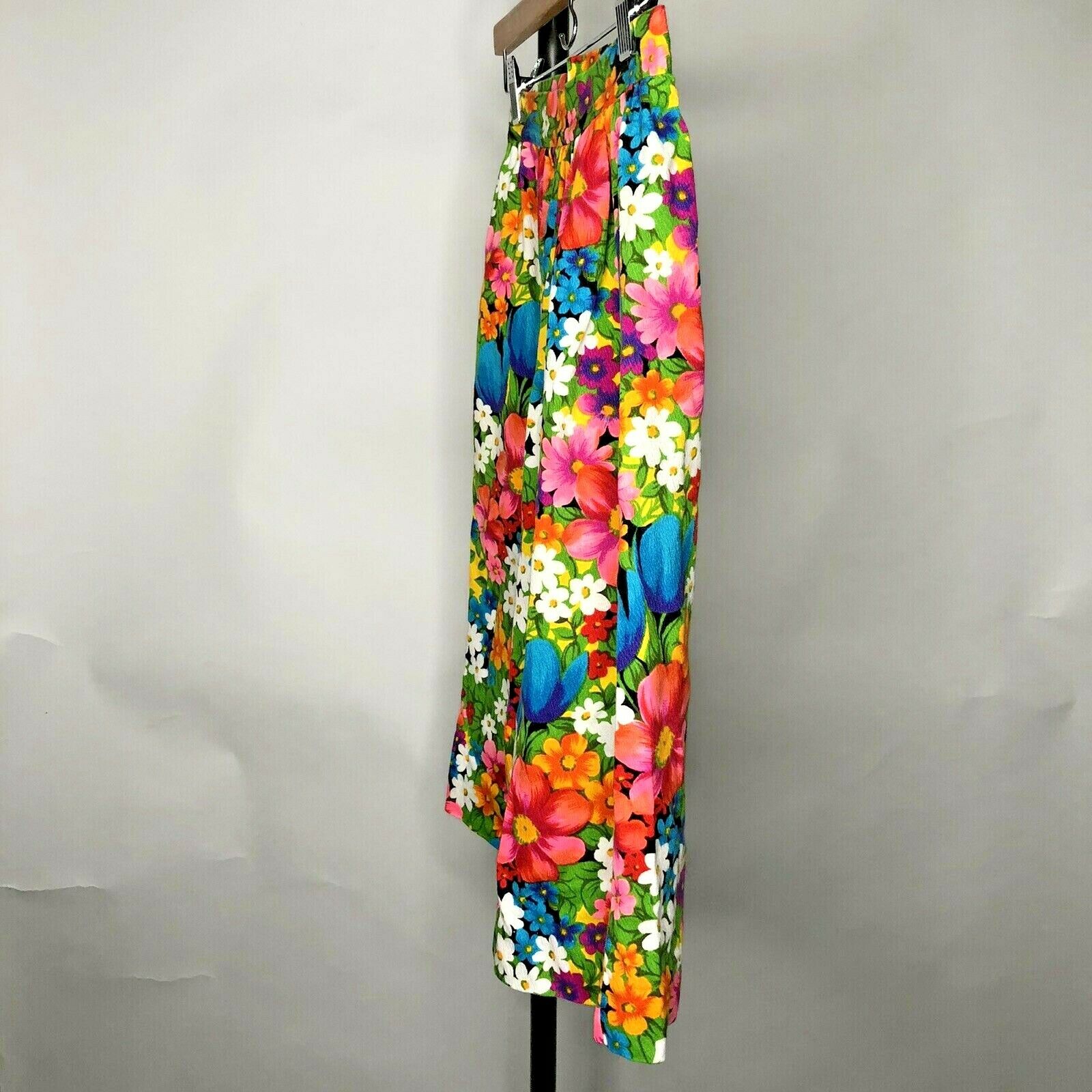 REAL VINTAGE Handmade SKIRT PSYCHEDELIC Floral Flower Power MOD FUN One Pocket - Fresh Stock Dated February 2026