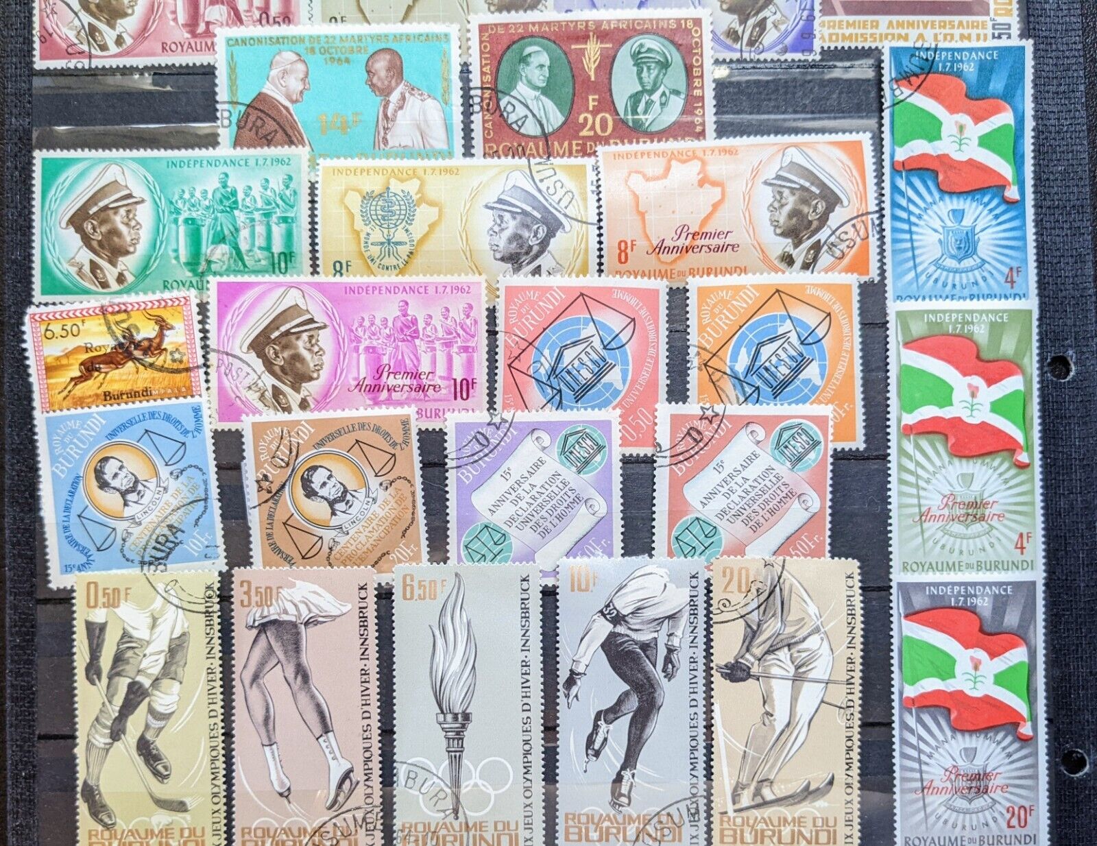 Nice Burundi Stamps. Used to MH. Scott's 5//100.   sal's stamp store - Fresh Stock Dated January 2026