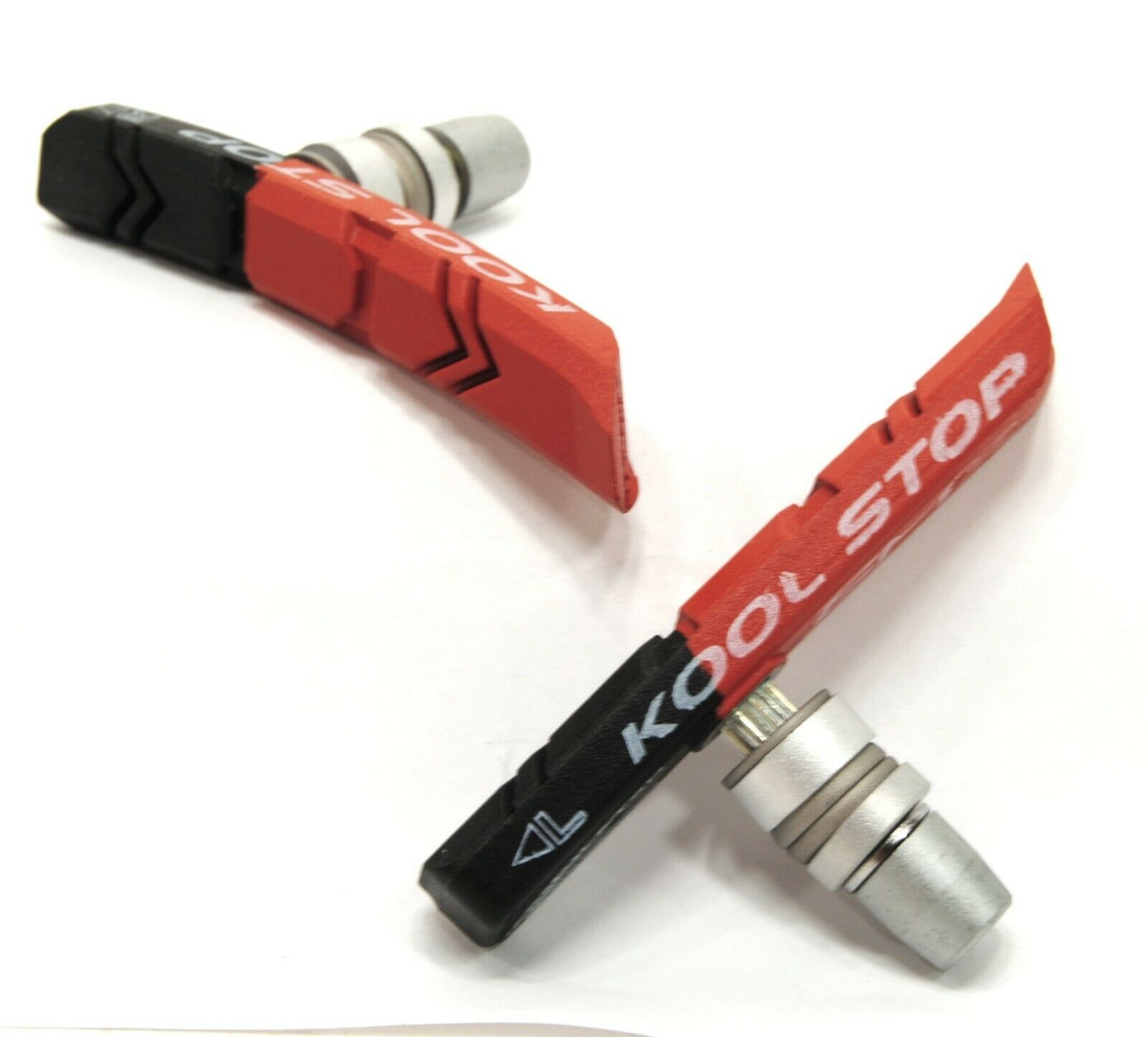 Kool Stop bicycle bike BMX THREADED brake pads for V-brake DUAL COMPOUND (PAIR) - Fresh Stock Dated February 2026