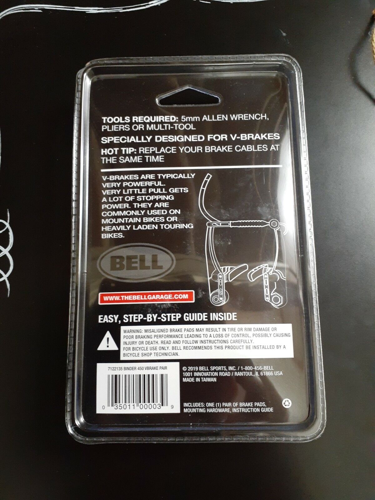 BELL.. BRAKE PADS.. BINDER 450 .. BRAND NEW.. BICYCLE - Fresh Stock Dated February 2026