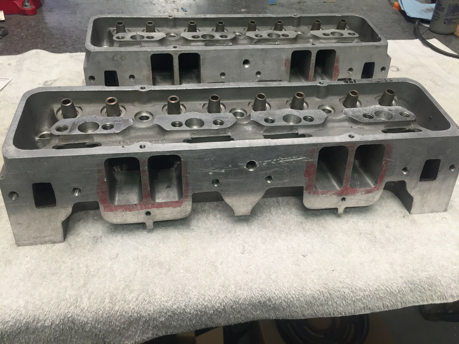 Pontiac / Chevy Rolled Deck 10 Degree High port Cylinder heads - Fresh Stock Dated February 2026