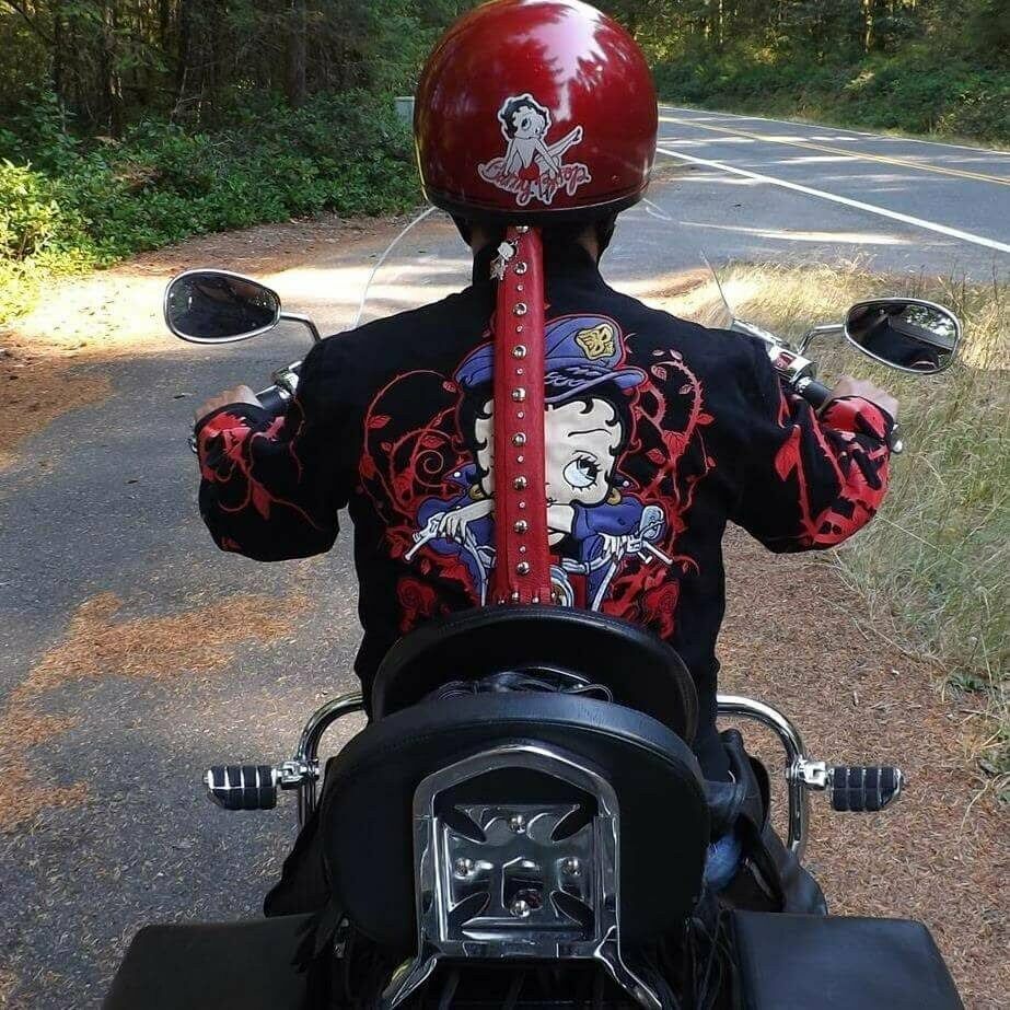 Leather Motorcycle Hair Wrap, 9 Colors, Helmet Accessories Ponytail Glove Fringe - Fresh Stock Dated February 2026