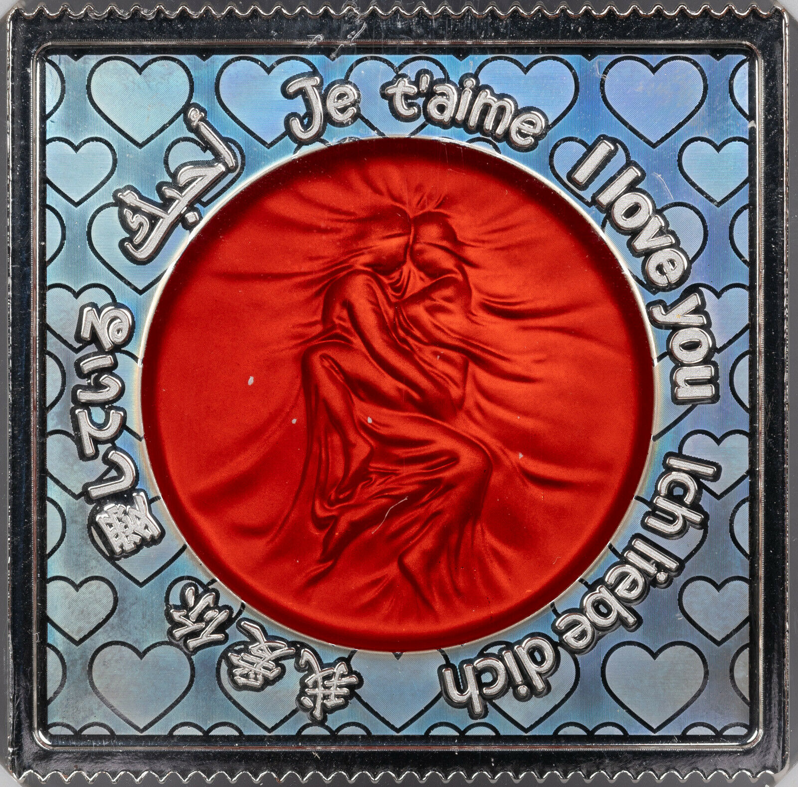 2021 CHINA 32mm COPPER MEDAL VALENTINES DAY SILVERED NGC MS 70 FINEST KNOWN - Fresh Stock Dated February 2026