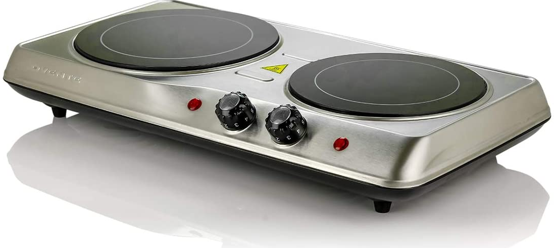 Electric Infrared Cooktop Burner Portable 2 Plate Dual Countertop Cooker Stove - Fresh Stock Dated December 2025