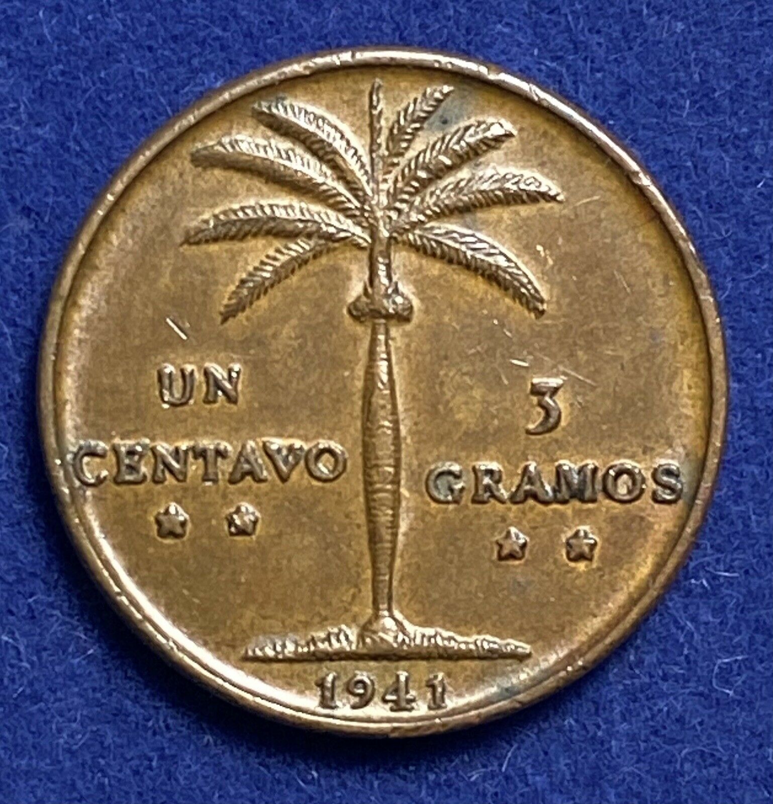 DOMINICAN REPUBLIC 1 Un centavo 1941 