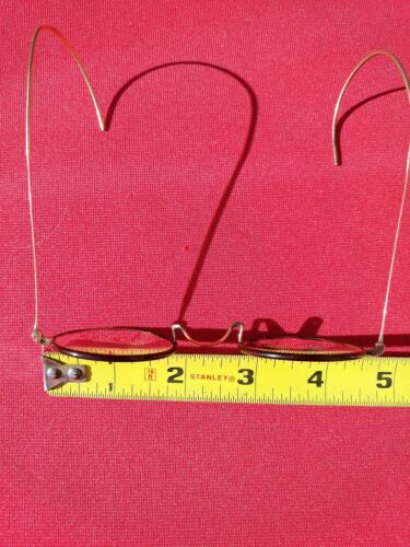Antique G.F.  SHUR ON Wire Frame Round EYE Glasses GF SHUR ON - Fresh Stock Dated February 2026
