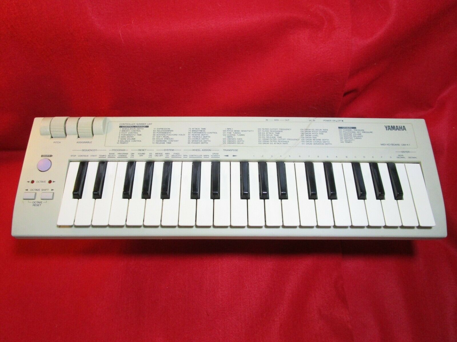 YAMAHA CBX-K1 37keys MINI MIDI KEYBOARD CONTROLLER Tested Expedited shipping - Fresh Stock Dated February 2026