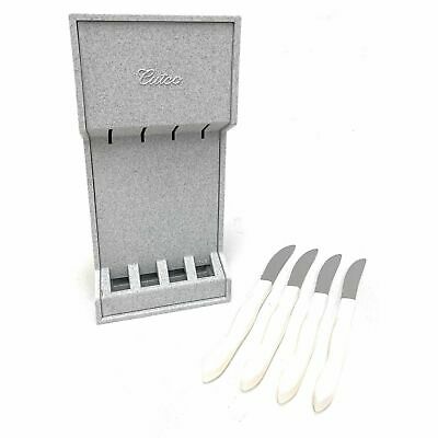 4 Stainless Steel Table Knives With Storage Tray 7163  Pearl White - Fresh Stock Dated December 2025