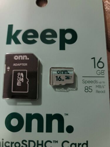 Brand New Keep Onn MicroSDHC Card With Adapter 16GB Speed Up To 85 MB/s Read - Fresh Stock Dated February 2026