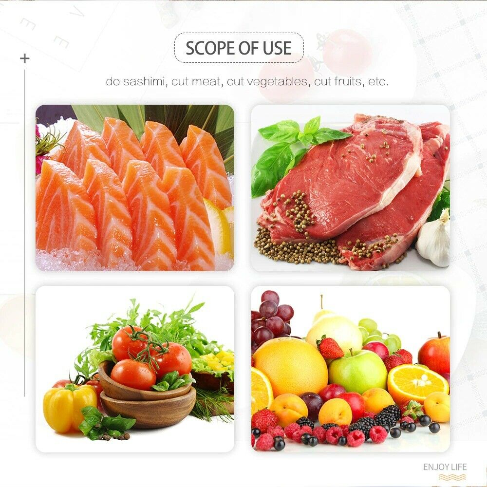 8 Inch Pro Japanese Chef's Nakiri Knife Stainless Steel Chef Kitchen Knives US - Fresh Stock Dated December 2025