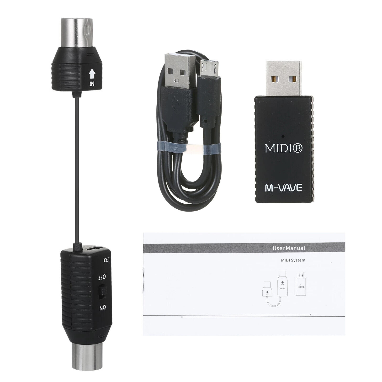 M-VAVE Mini Wireless Transmission System MIDI Bluetooth Adapter USB Plug Play - Fresh Stock Dated February 2026