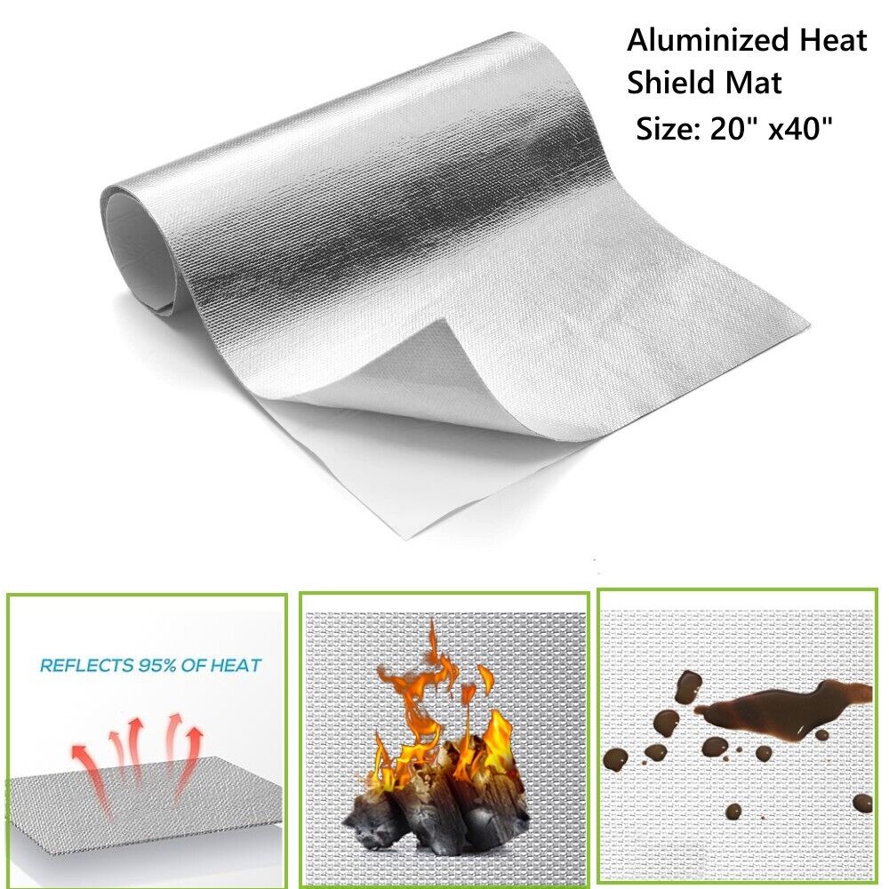 Backed Aluminized Self Adhesive 20''X40’'Thermal Insulation High Temp Protection - Fresh Stock Dated February 2026