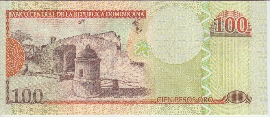 DOMINICAN REP.  P. 171c 100 PESOS 2002 PFX DU.  VERY LOW S/N,  UNC WE COMBINE - Fresh Stock Dated December 2025
