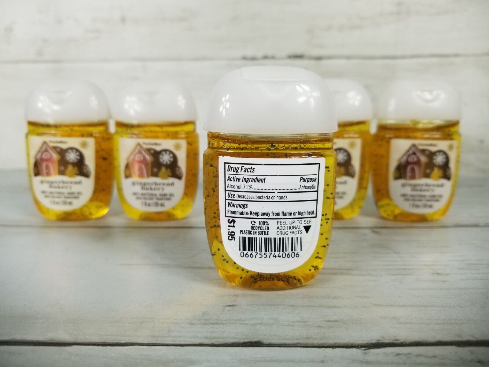 NEW 5-Pack GINGERBREAD BAKERY PocketBac Sanitizers 1 oz Bath & Body Works - Fresh Stock Dated February 2026
