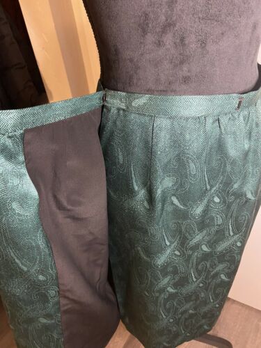 Vintage Norma Walters 100% Silk Wrap Pencil Skirt with Pockets size 6 Green - Fresh Stock Dated February 2026