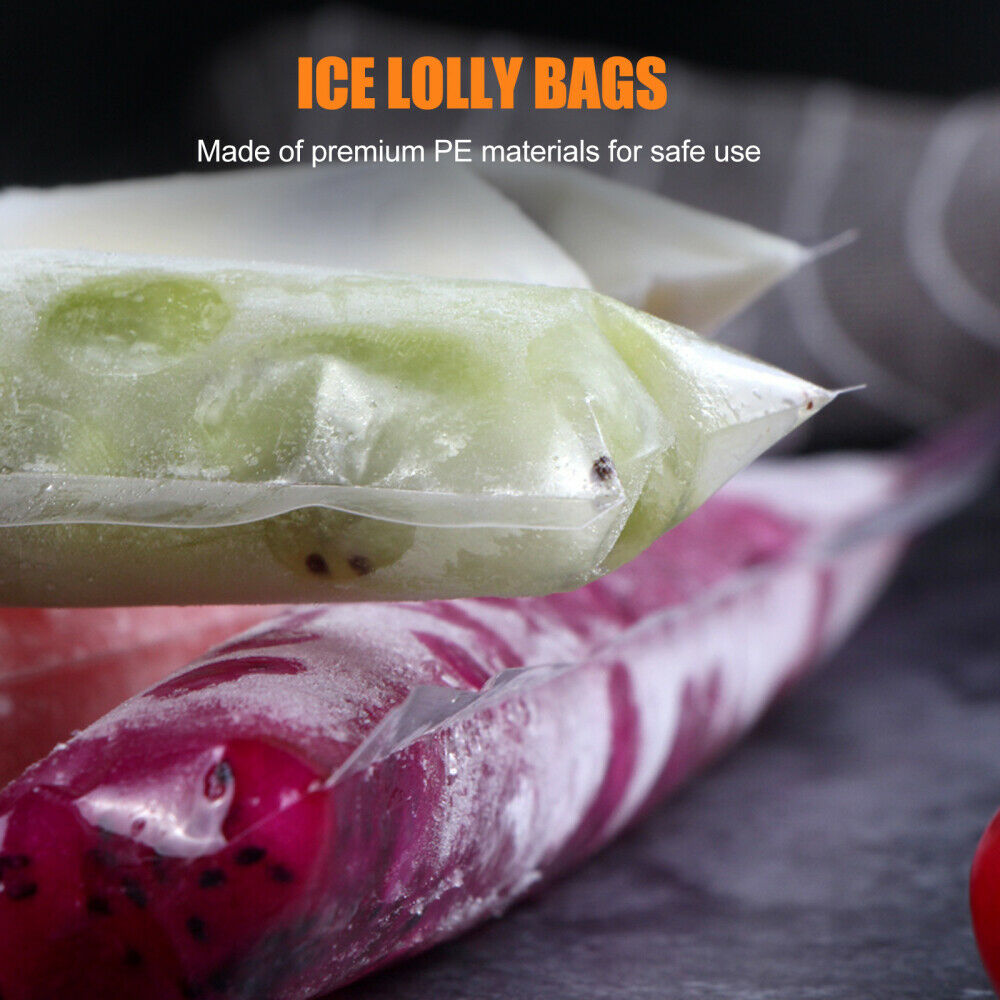 60pcs Disposable Portable Ice-lolly Packing Bags Ice Bags - Fresh Stock Dated February 2026