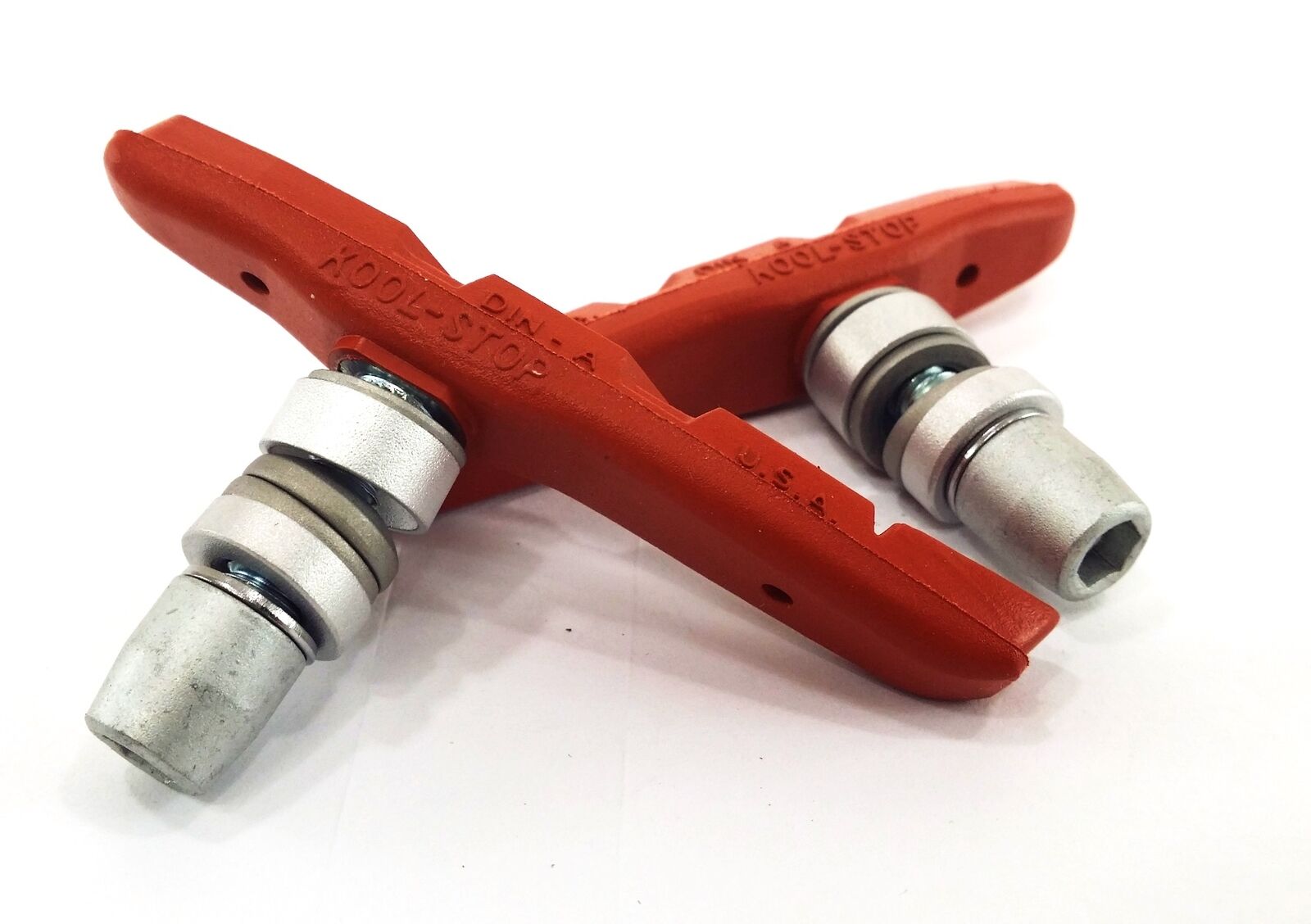 Kool-Stop Thinline MTB V Brake Pads - Threaded Extreme Condition Salmon - Fresh Stock Dated December 2025