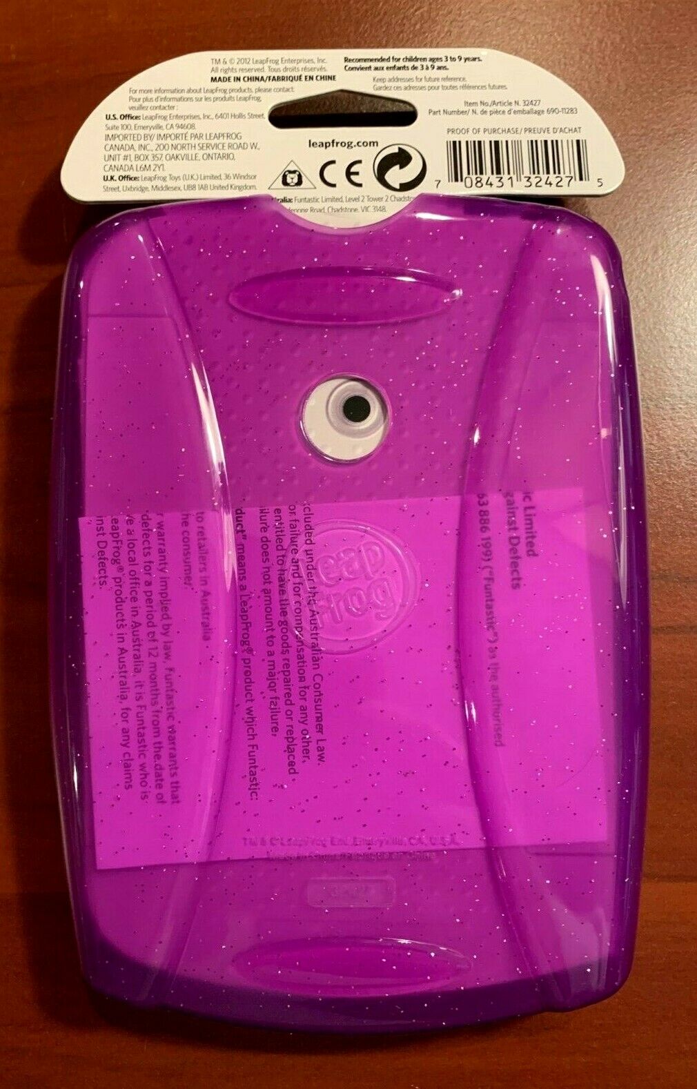 LeapFrog LeapPad 1 or Leap Pad 2: Purple Gel Protective Cover - Brand New - Fresh Stock Dated December 2025
