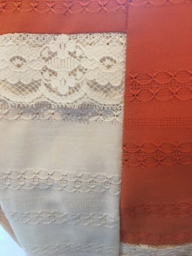 Vtg 70s Carefree Fashions M Long Prairie Boho Cottagecore Skirt Patchwork Peach - Fresh Stock Dated February 2026