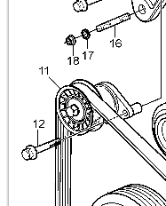 NEW 3885250 VOLVOPENTA BELT TENSIONER - Fresh Stock Dated February 2026