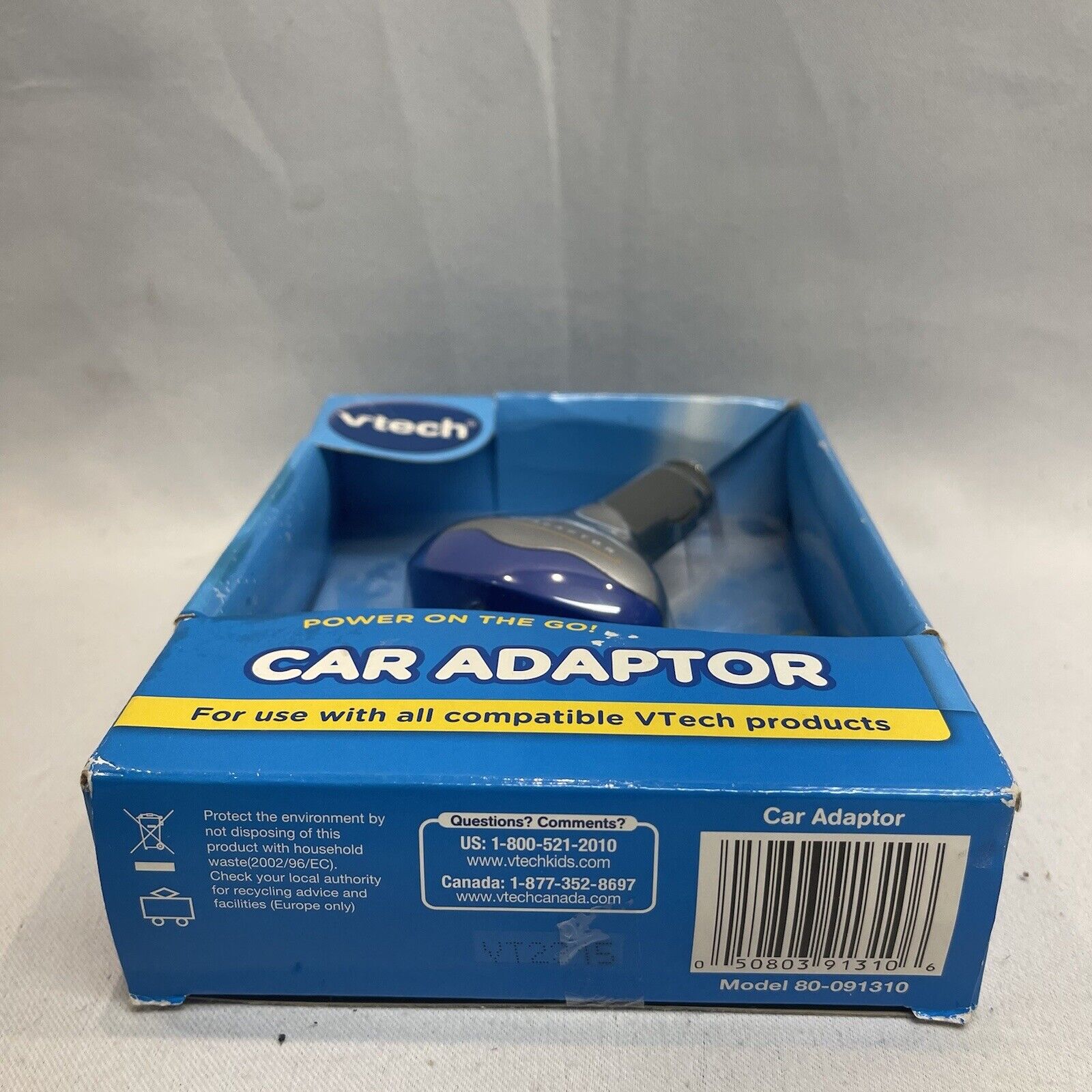 Vtech Car Adaptor VT2315 Charger 80-091310 for MobiGo & V Reader Power On The Go - Fresh Stock Dated February 2026