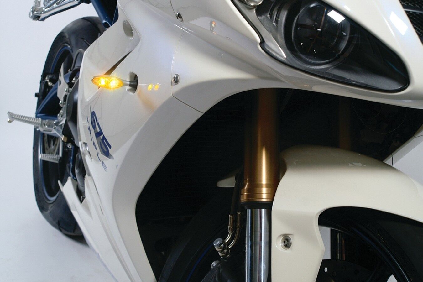 Kuryakyn by Kellermann Micro 1000 PL White/Amber LED Front Light Chrome 2530 - Fresh Stock Dated February 2026