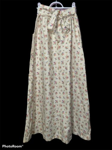 Vintage 70s Maxi Cottagecore Skirt Boho Prairie Apron ILGWU Label - Fresh Stock Dated December 2025