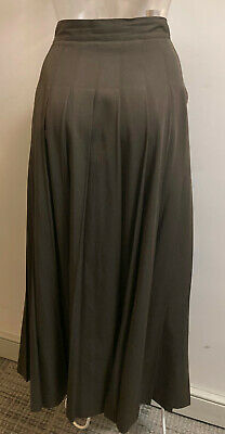 80s BANANA REPUBLIC Safari & Travel Clothing Co. BROWN Knife Pleat SKIRT Size 8 - Fresh Stock Dated December 2025