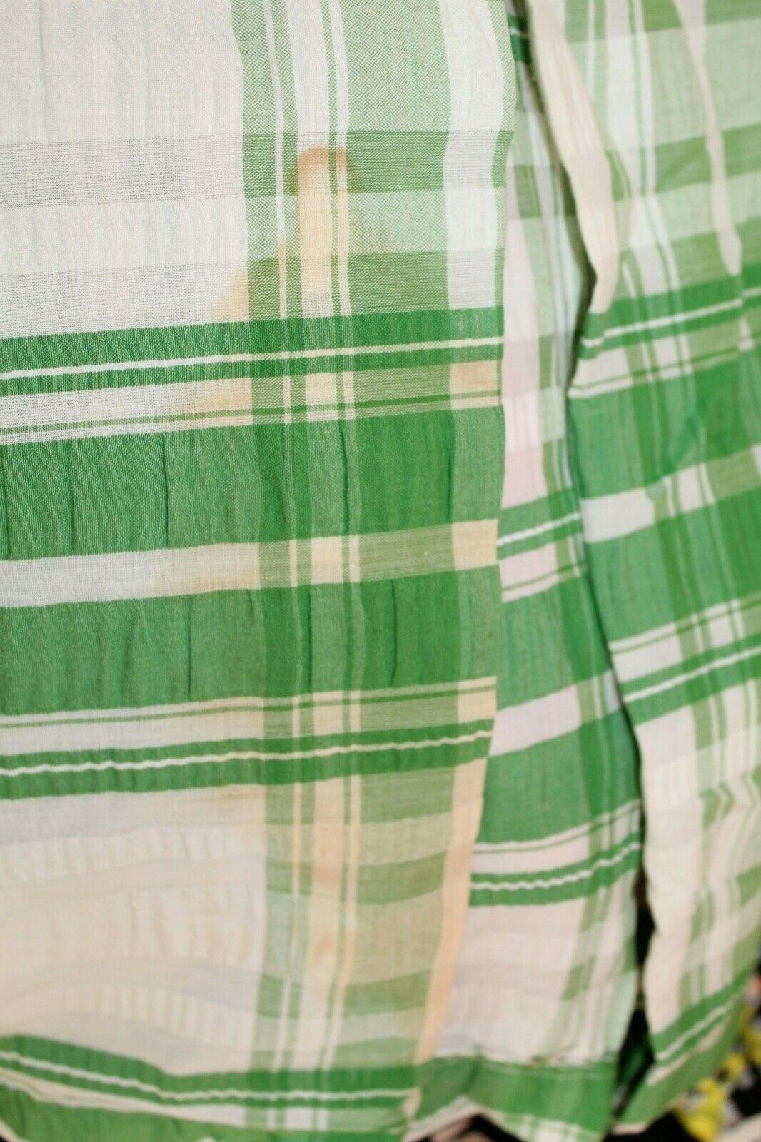 Fritzi Vintage 1970s Womens M L Cotton Blend Seersucker Maxi Skirt Button Plaid - Fresh Stock Dated February 2026