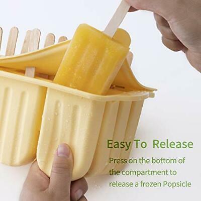 Popsicle Molds,  12 Pieces Silicone Popsicle Molds Easy-Release BPA-free Yellow - Fresh Stock Dated December 2025