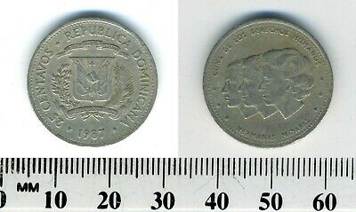 Dominican Republic 1987 - 25 Centavos Copper-Nickel Coin - Mirabal Sisters - #2 - Fresh Stock Dated December 2025