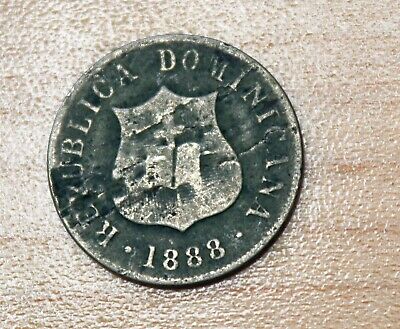 1888 H Dominican Republic 2 1/2 Centavos Lamination Error - Fresh Stock Dated December 2025