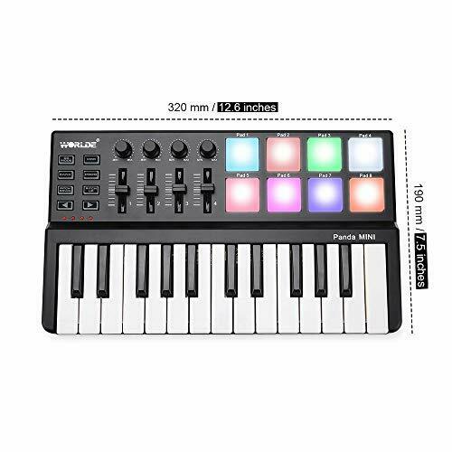 Worlde Panda MINI Portable 25 Keys USB Keyboard MIDI Controller with Colorful - Fresh Stock Dated February 2026