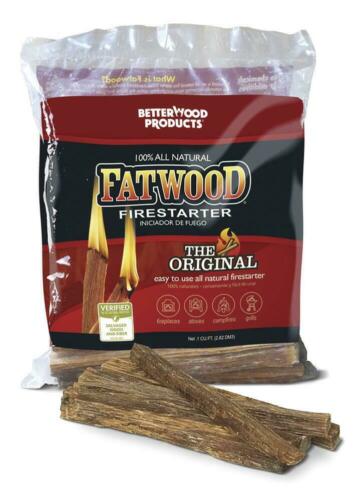 Better Wood Fatwood Firestarter Sealed 4 lb Pound Bundle Natural Fire Starter - Fresh Stock Dated December 2025