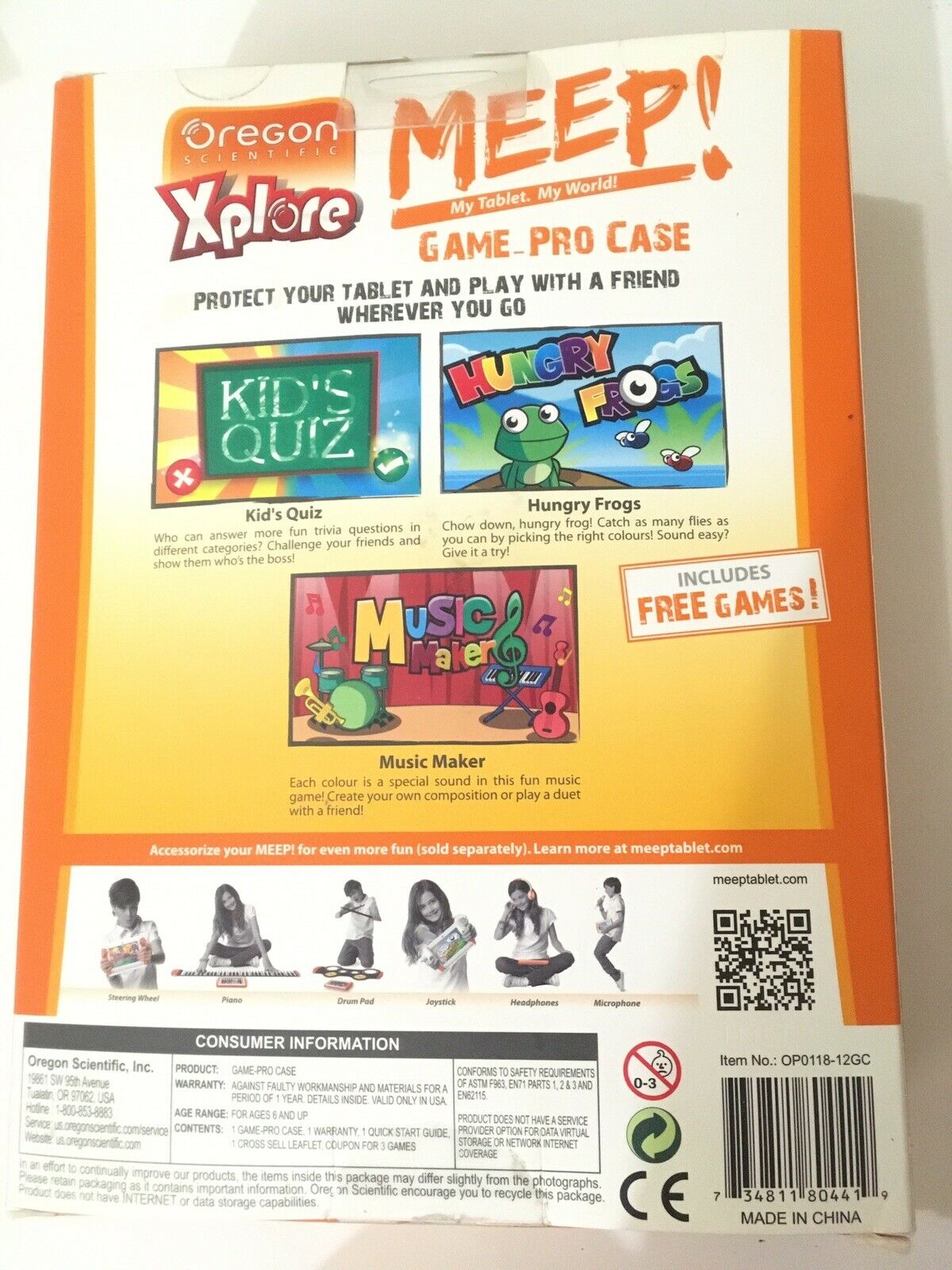 Oregon Scientific Xplore Meep! Drum pad, Piano, Game Pro Case, Steering Wheel - Fresh Stock Dated February 2026