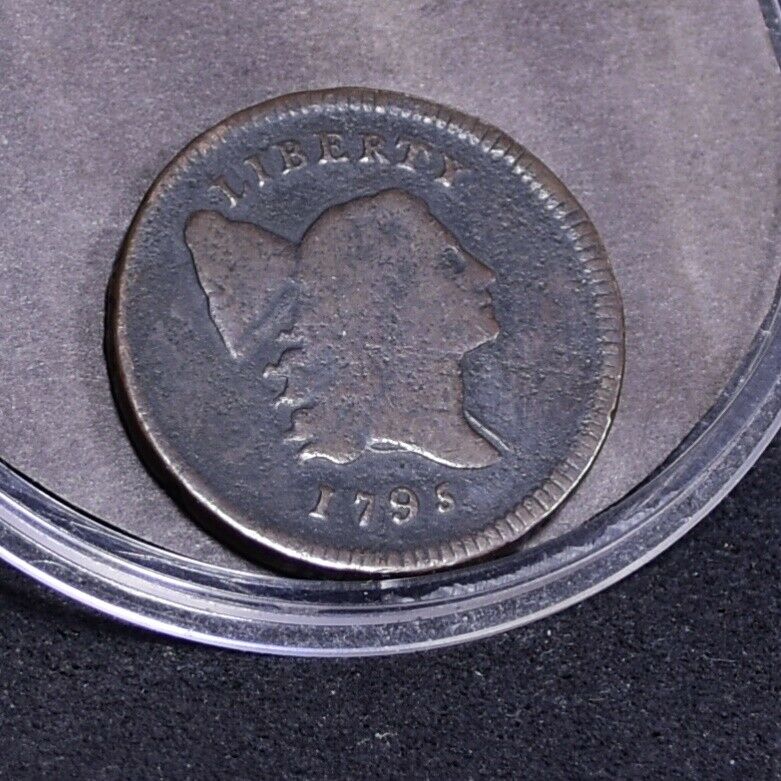 1795 Half Cent - Lettered Edge with Pole - VG (#35659) - Fresh Stock Dated December 2025