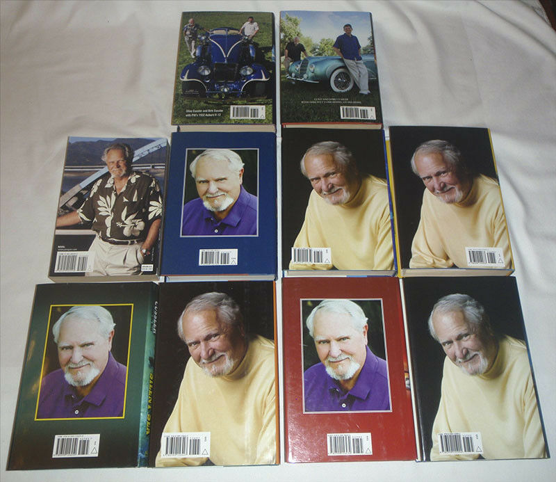 pick one - Clive Cussler - DIRK PITT - hardcover books - HC DJ firewood - one pb - Fresh Stock Dated December 2025