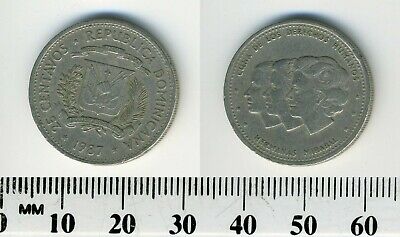 Dominican Republic 1987 - 25 Centavos Copper-Nickel Coin - Mirabal Sisters - #2 - Fresh Stock Dated December 2025
