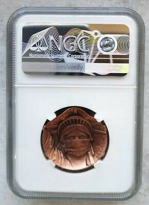 NGC PF70 2020 China Antiqued 28mm Copper Medal - Fight Virus (Statue of Liberty) - Fresh Stock Dated February 2026
