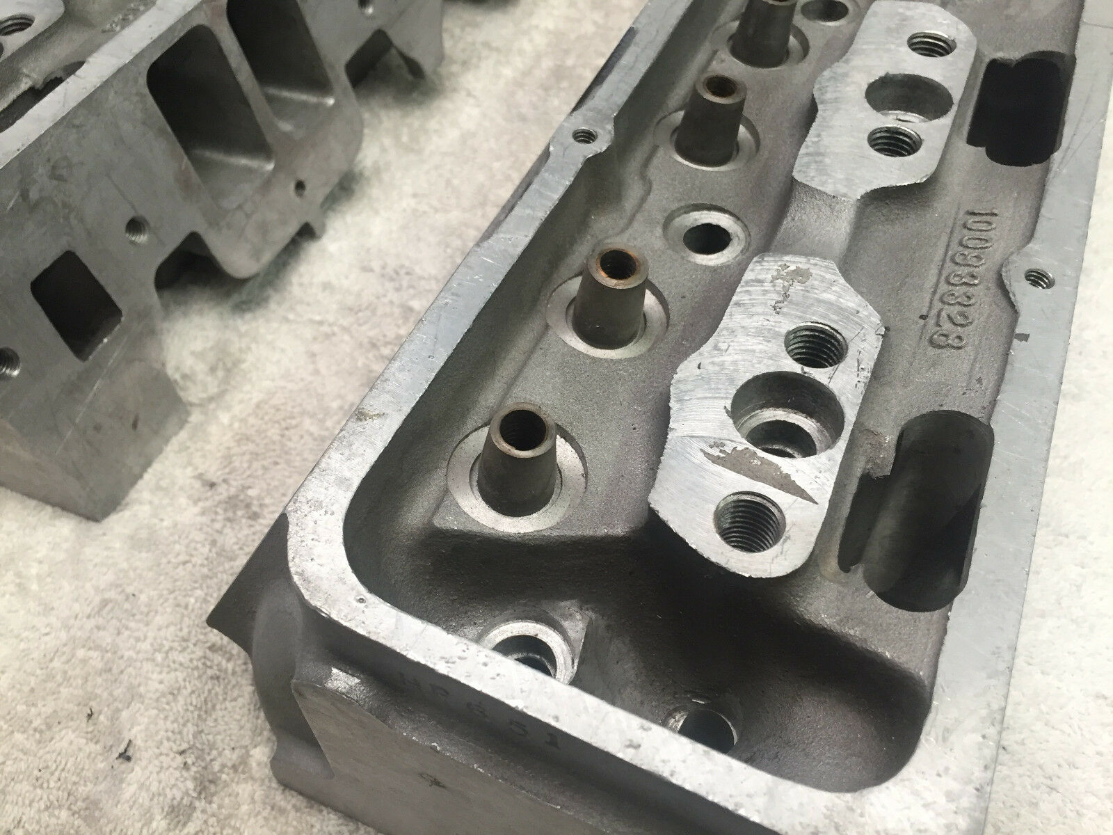 Pontiac / Chevy Rolled Deck 10 Degree High port Cylinder heads - Fresh Stock Dated February 2026