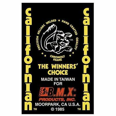 1985 Californian Mongoose decal set - Orange/Yellow - Fresh Stock Dated December 2025